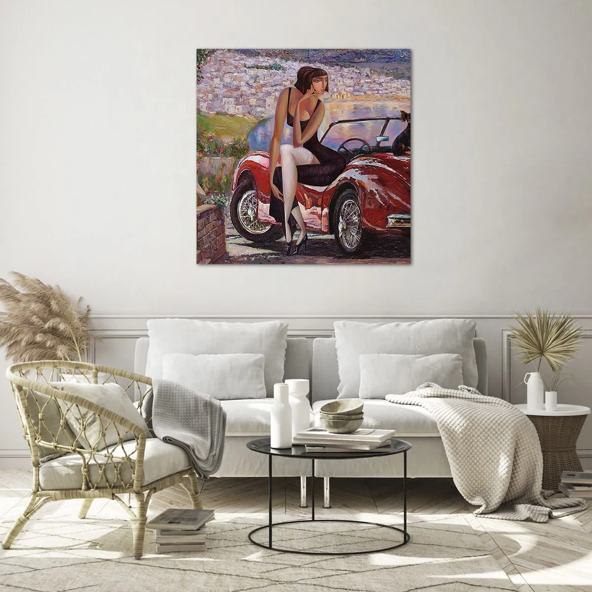 Glasbild - Bild auf glas - Sommer? Nur an der Riviera - 50x50 cm