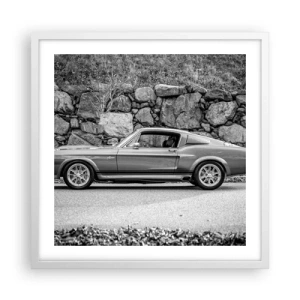 Poster in einem weißen Rahmen - Die Legende der 1960er - 50x50 cm