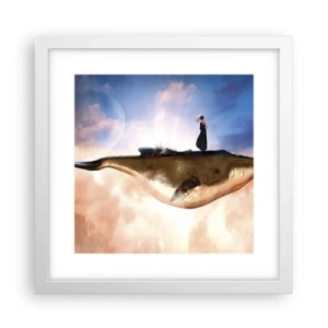 Poster in einem weißen Rahmen - Eine echte Reise - 30x30 cm