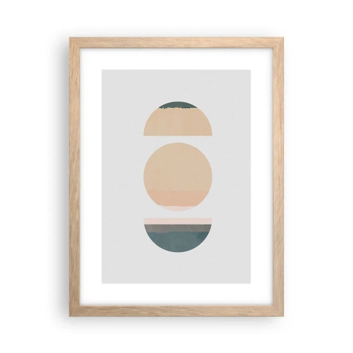 Poster in einem Rahmen aus heller Eiche - Ein Rad hinter dem anderen… - 30x40 cm