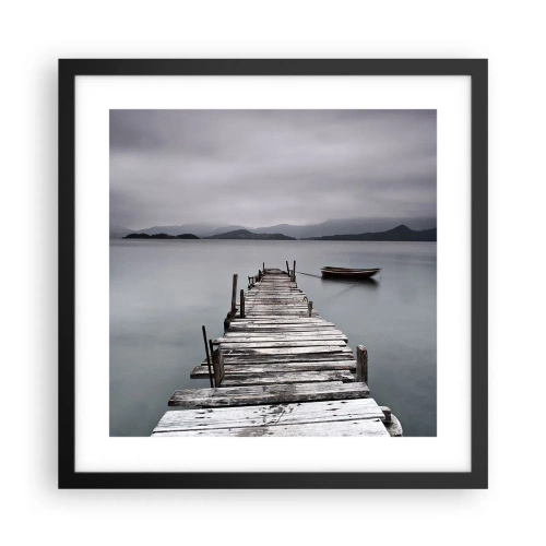 Poster in einem schwarzem Rahmen - Du kannst morgen gehen - 40x40 cm