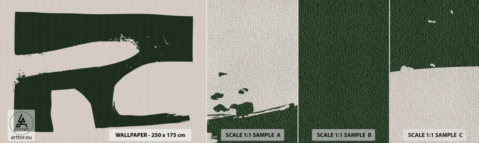 Fototapeten Muster Premium Canvas - Weiße Buchten - Boho, Minimalismus, Form - 100x30 cm