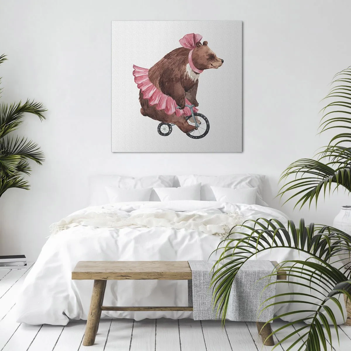 Bild auf Leinwand - Leinwandbild - Was für ein Affentheater! - 60x60 cm