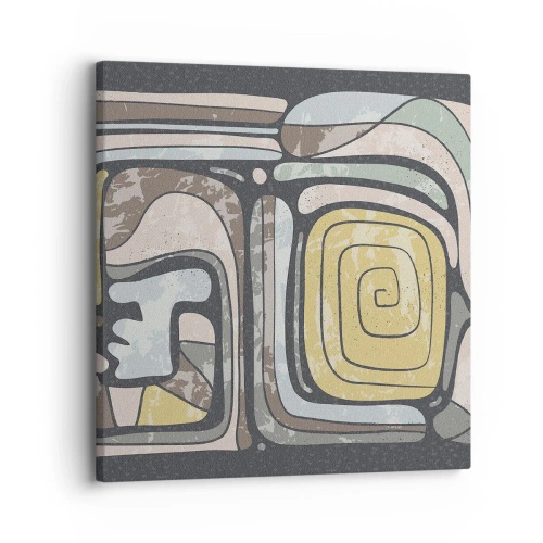 Bild auf Leinwand - Leinwandbild - Abstraktion im präkolumbianischen Geist - 30x30 cm