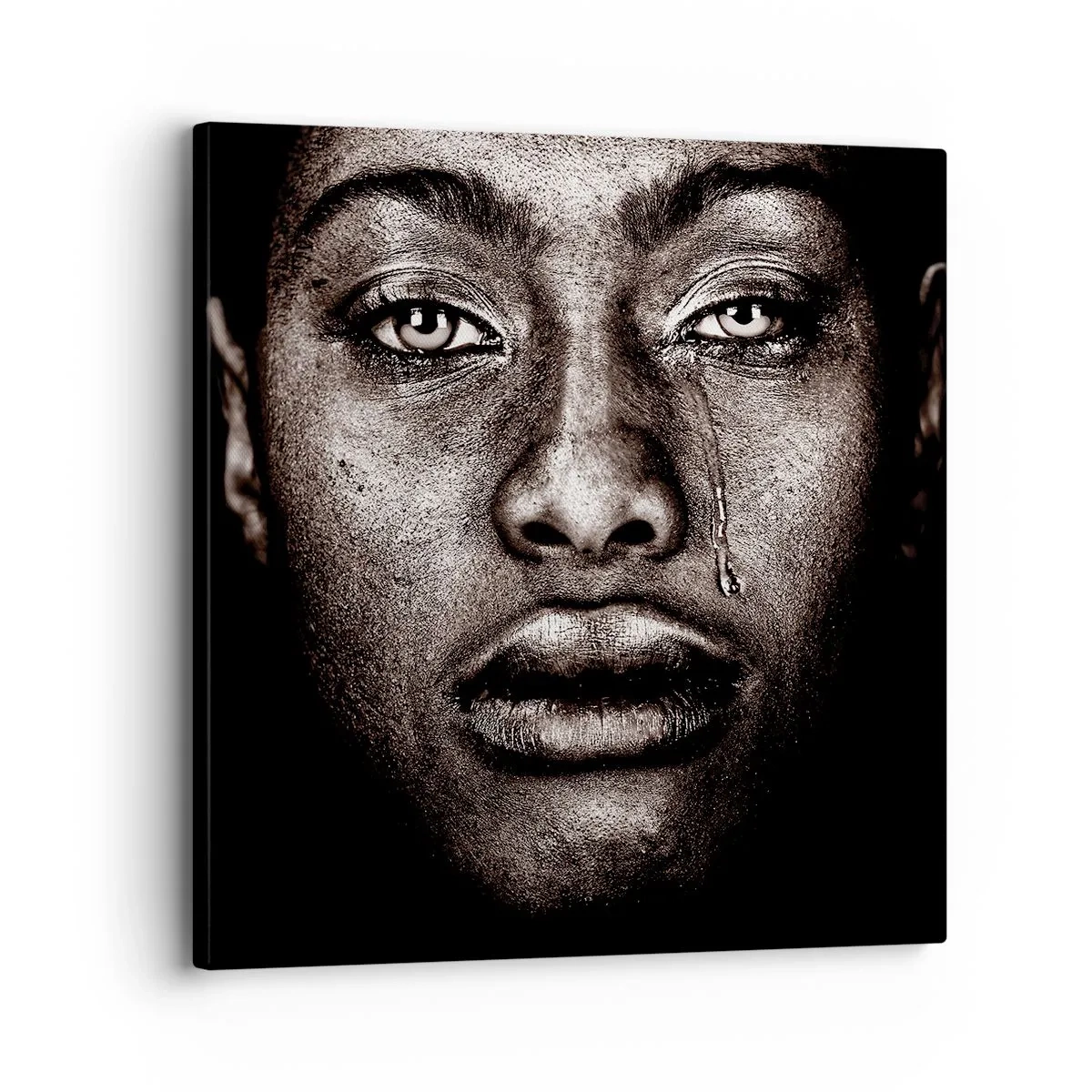 Bild auf Leinwand - Leinwandbild - Eine Träne - 30x30 cm