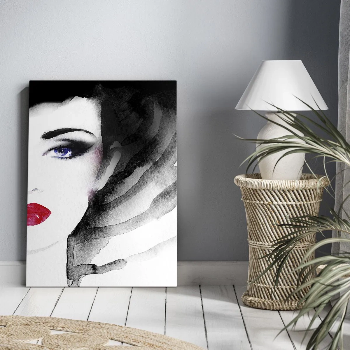 Bild auf Leinwand - Leinwandbild - Er drückt zurück und ruft an - 45x80 cm