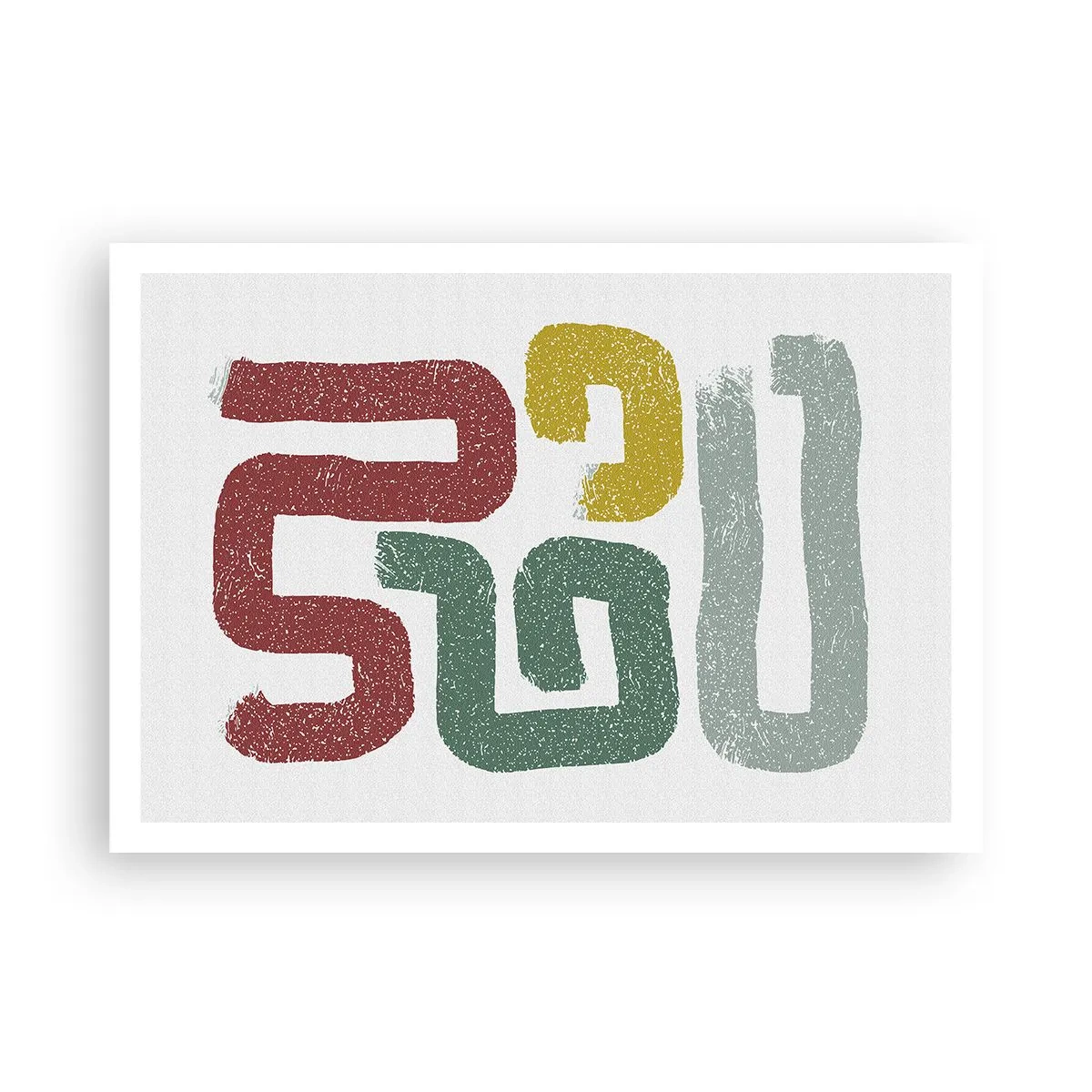 Poster - Bunte geometrische Muster im abstrakten Stil - 100x70cm - In einer unbekannten Sprache - Moderne Wanddekoration für Wohnzimmer und Schlafzimmer ARTTOR